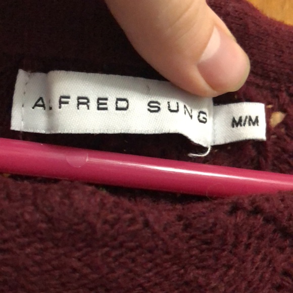 AS IS burgundy sweater - Picture 4 of 5